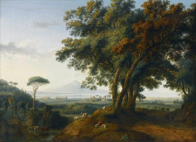 Ein italienisches Capriccio Veduta von Jacob Philippe Hackert